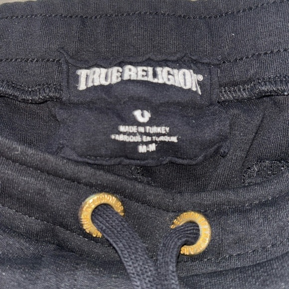 True Religion🧲 Gold Metallic Logo Jogger, Size M - Picture 9 of 14
